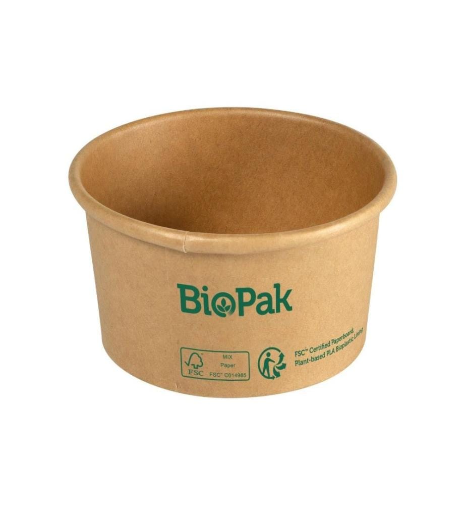 BIOPAK - Saladier Ronda 190 ml, brun, 25 Pièce/s