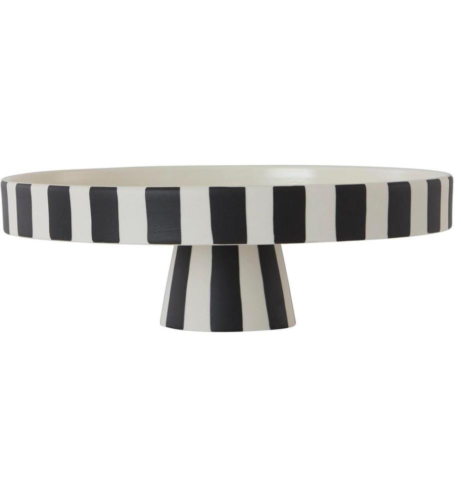 OYOY Coupe déco Toppu Tray Ø 27 cm, noir/blanc