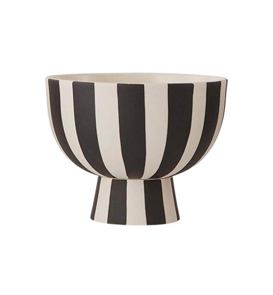 OYOY Coupe déco Toppu Mini Ø 12.6 cm, noir/blanc