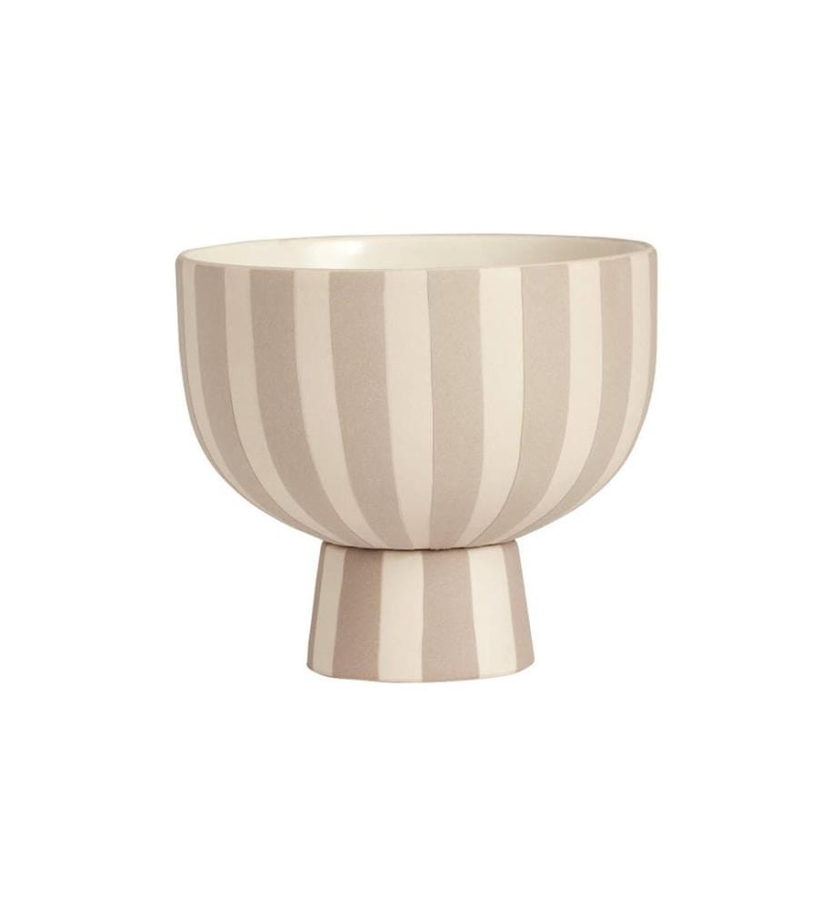 OYOY Coupe déco Toppu Ø 15 cm, gris/blanc