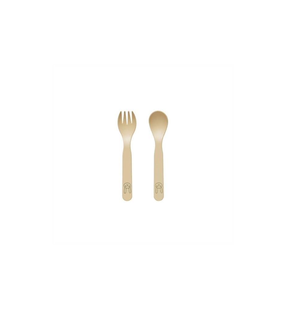 OYOY Set de couverts pour enfants Pullo Vanille
