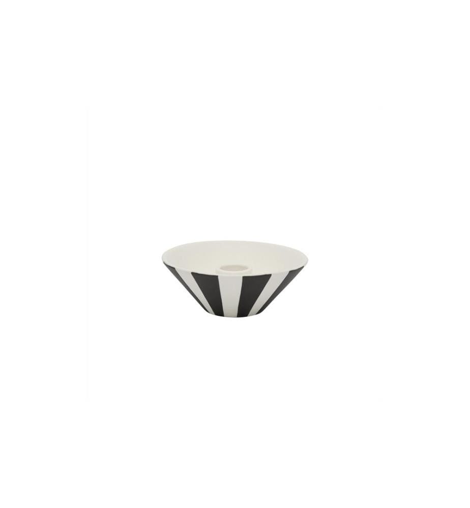 OYOY Bougeoir Toppu 4 cm, Noir/White