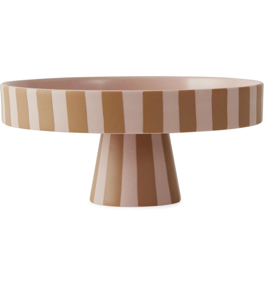 OYOY Coupe déco Plateau Toppu Ø 20 cm, Rose/Caramel
