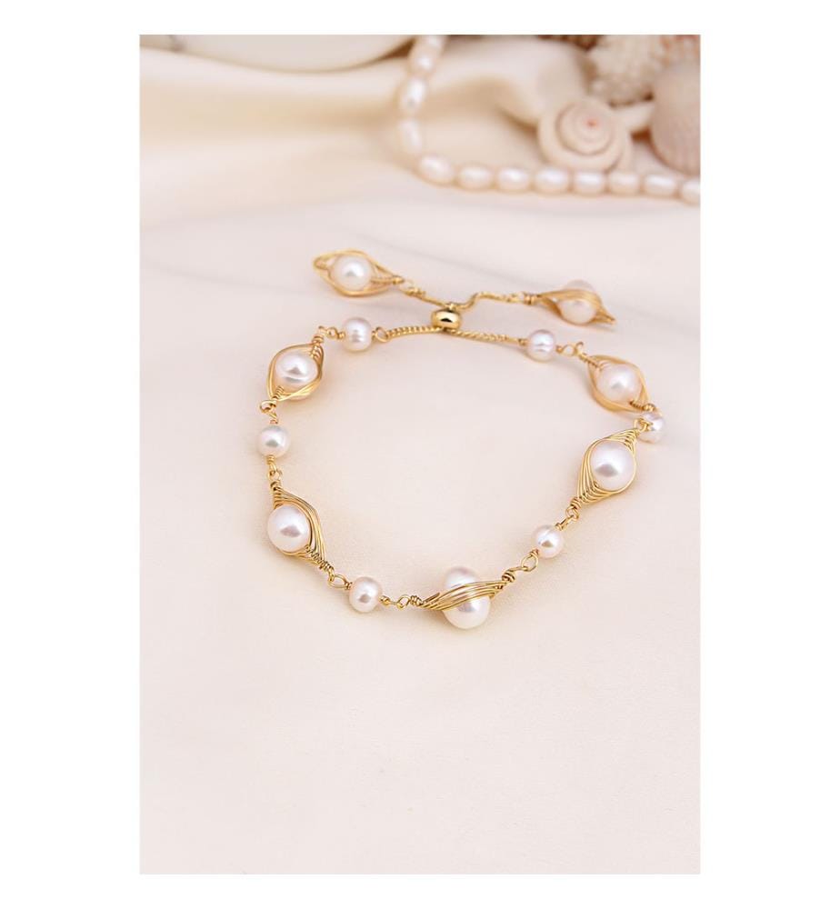 Bracelet en perles - Blanc