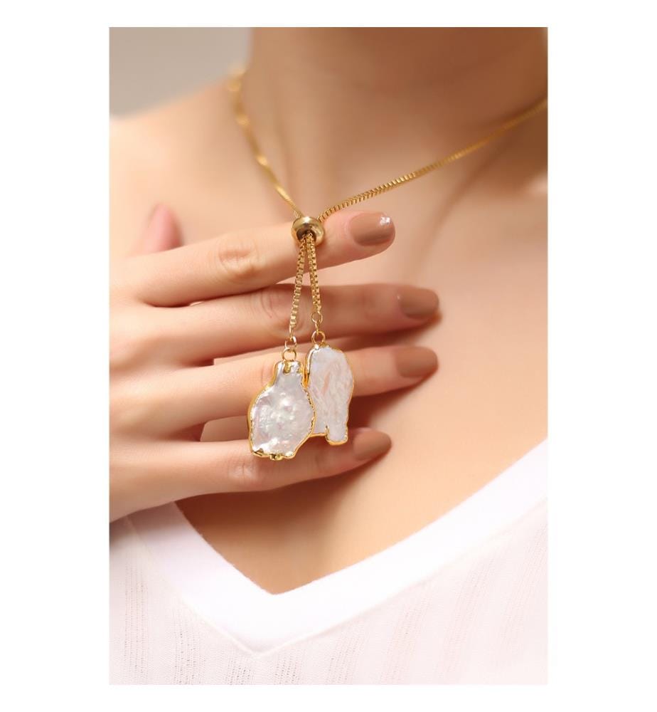 Collier en labradorite et pierre de lune