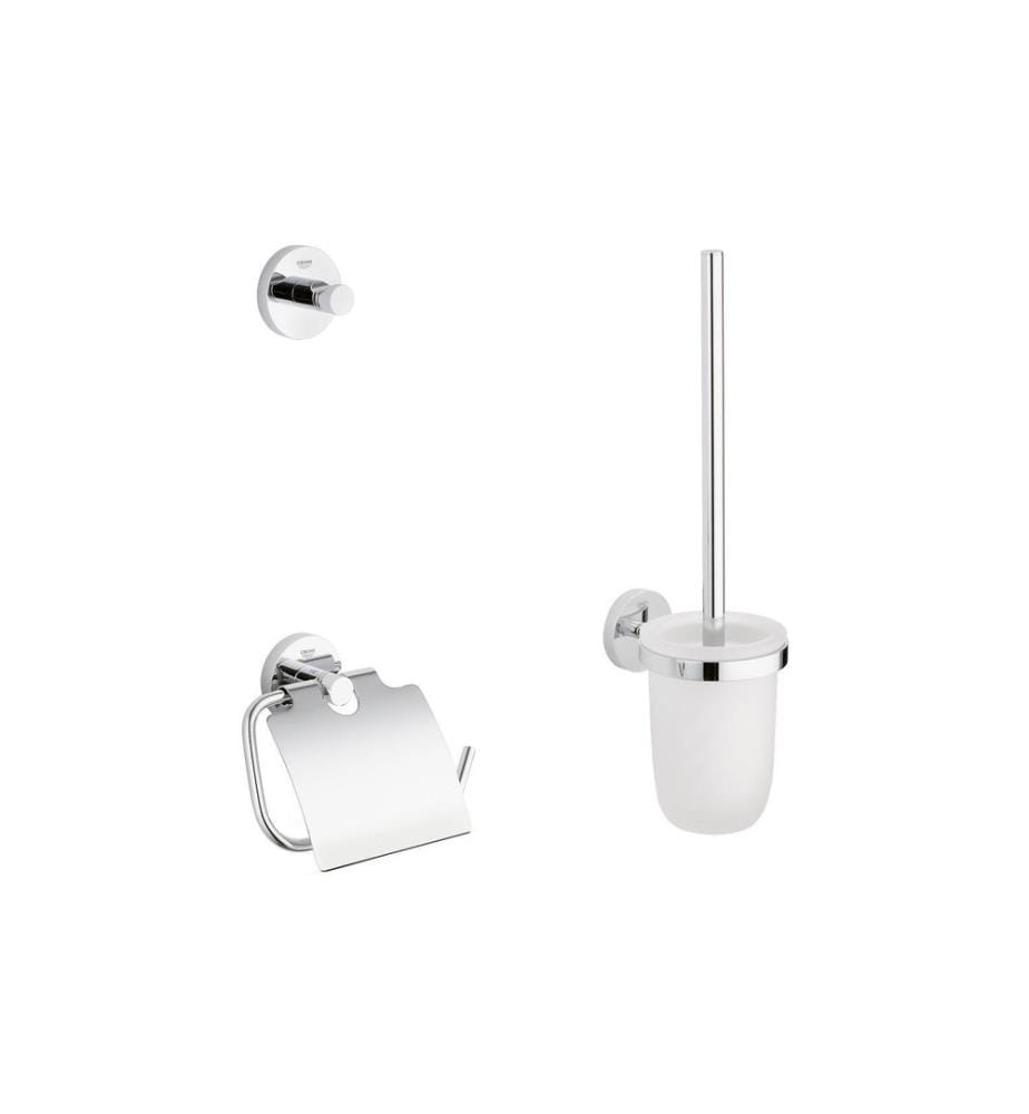 GROHE - Ensemble de salle de bains Essentials Chrome, 3 en 1
