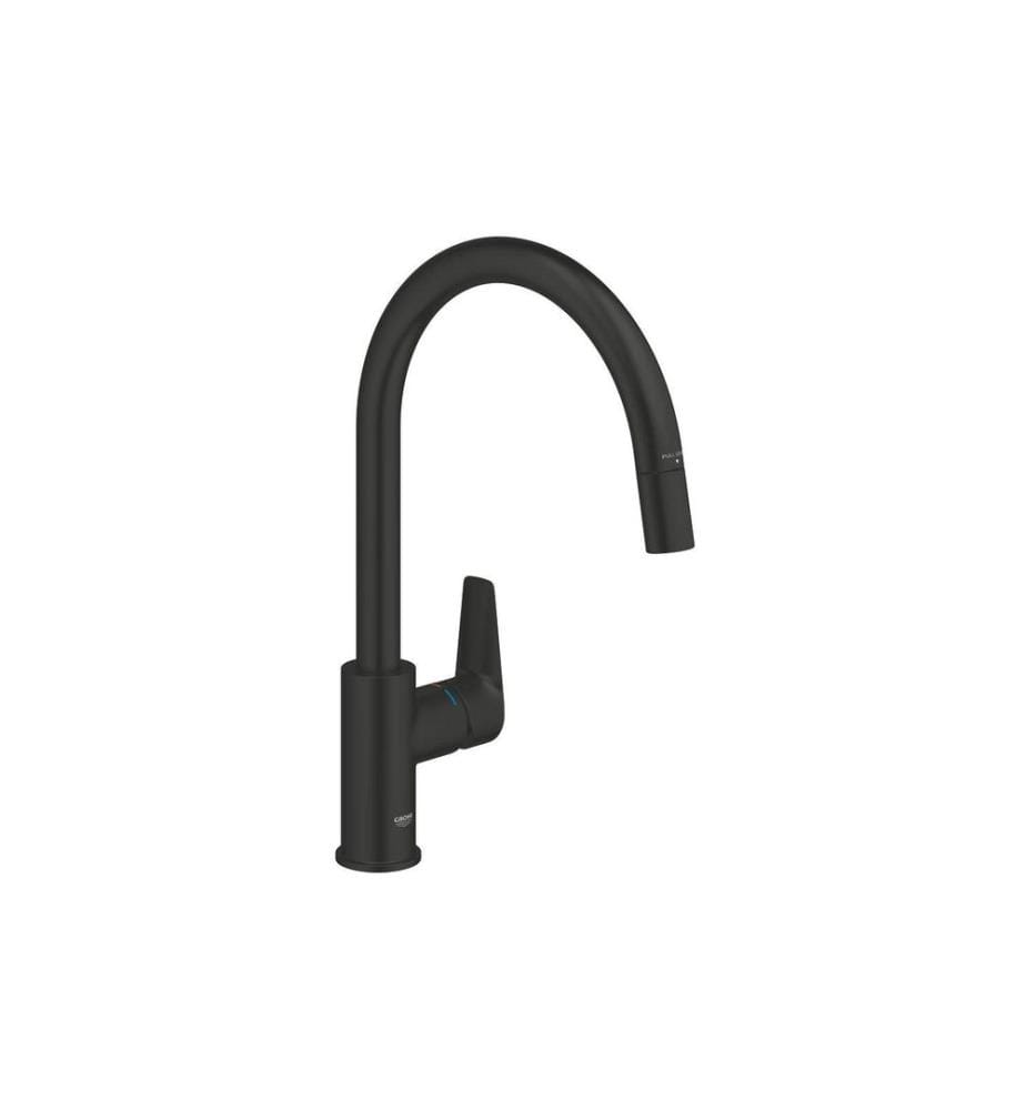 GROHE Démarrage Edge noir, bec extensible