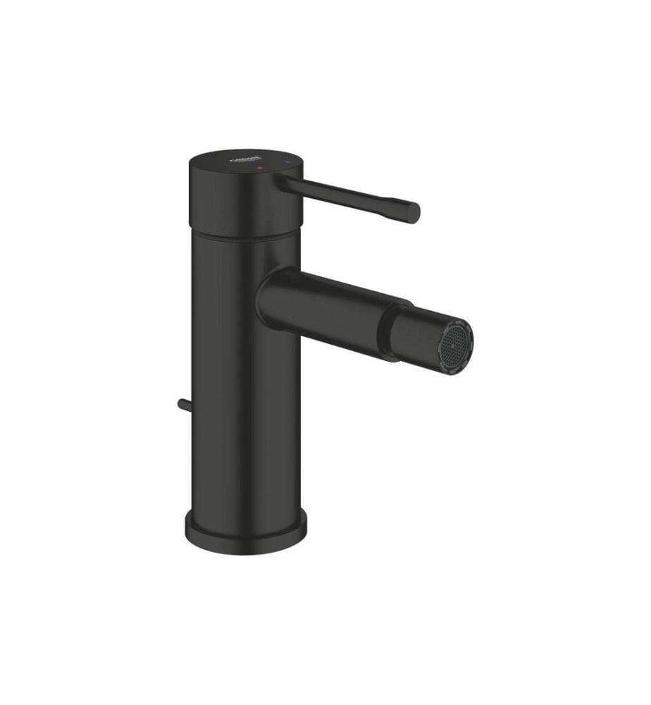 GROHE Essence New Mitigeur de bidet noir mat avec garniture d'écoulement