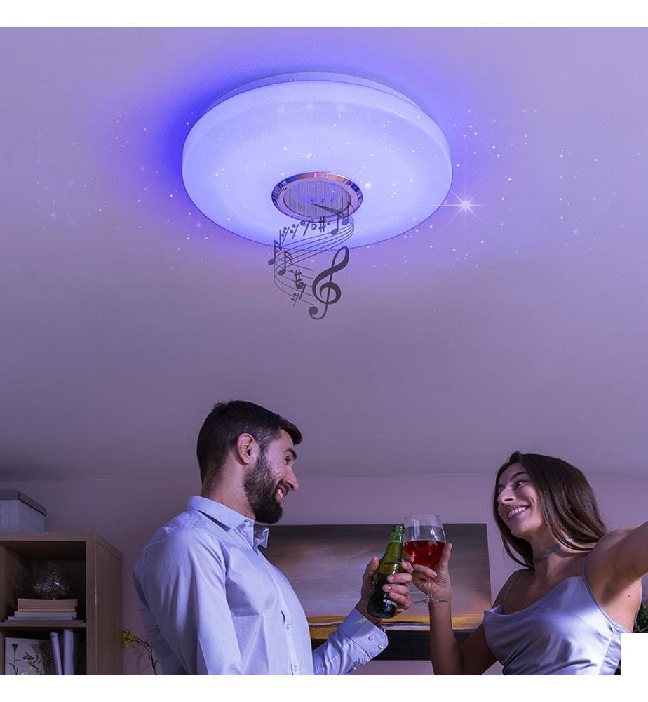 Plafonnier à LED avec haut-parleur Lumavox