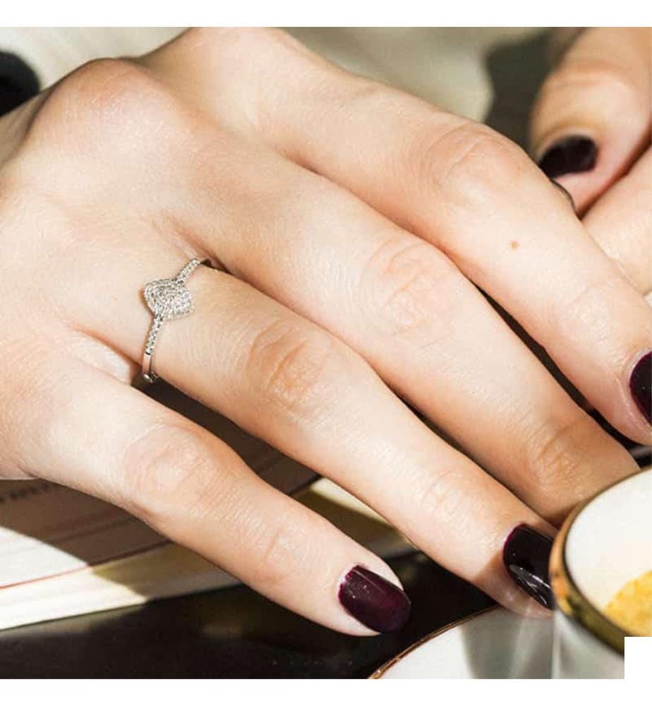 Bague Sansa - Or Blanc 375/1000