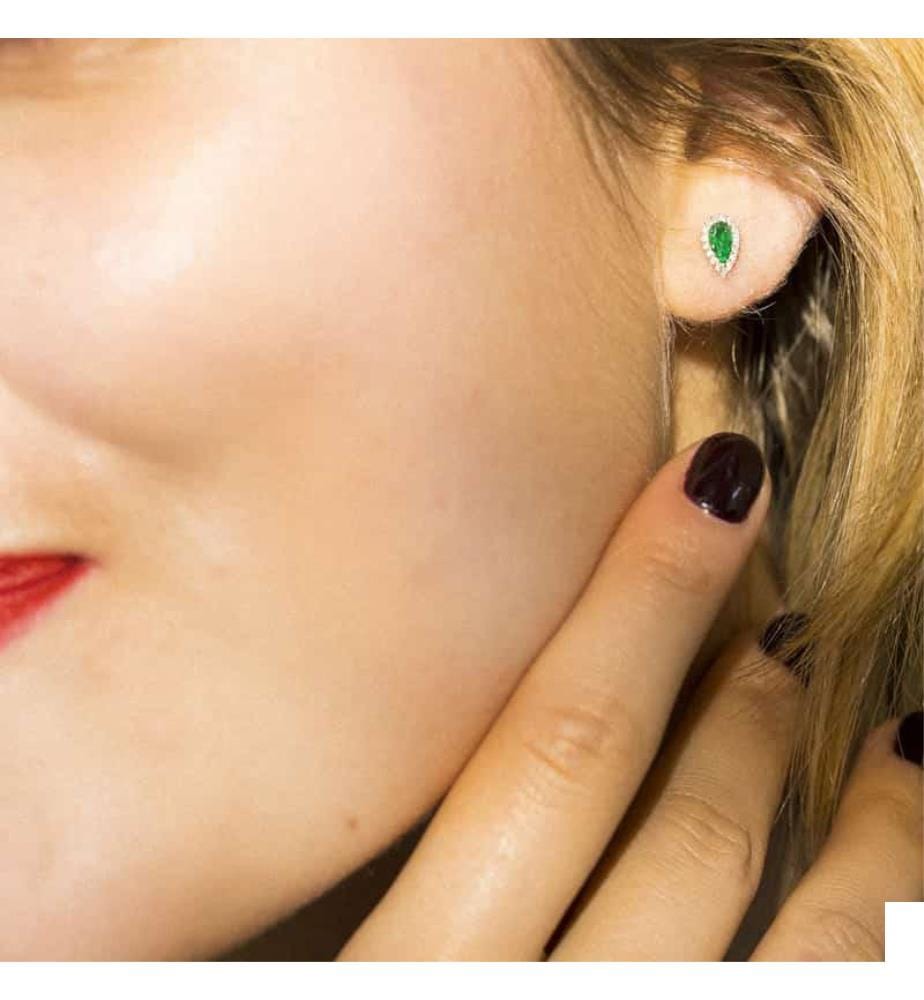 Boucle d'Oreille Sunbury - Vert