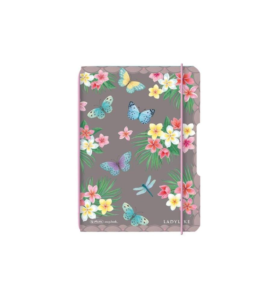 HERLITZ - Carnet de notes Ladylike Butterflies A6, 40 feuilles, pointillés