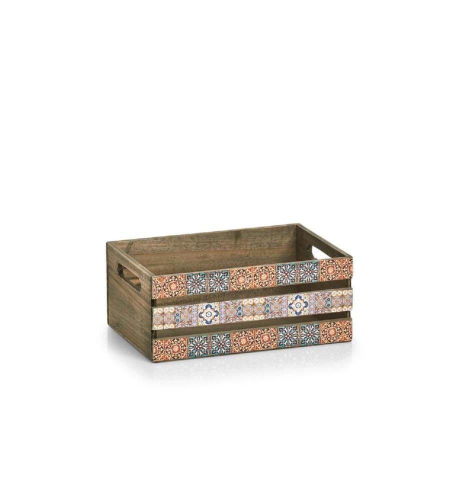ZELLER - Present Caisse de rangement Mosaïque 32 x 22 x 13,5 cm, Multicolore