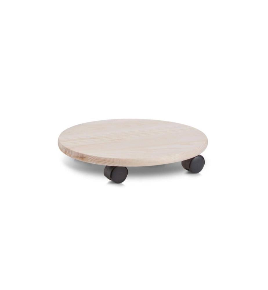 ZELLER - Present Supports à roulettes pour pot de fleurs Ø 35 cm, Nature