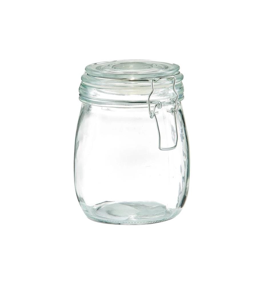 ZELLER - Present Bocal à provisions avec fermeture à étrier 0.75 l, Transparent