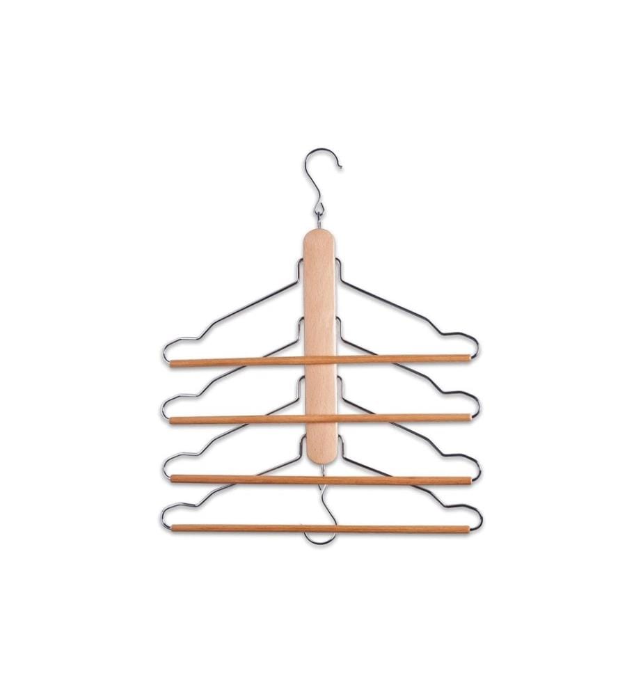 Zeller Present Cintre multiple, hêtre/métal Argenté/Brun