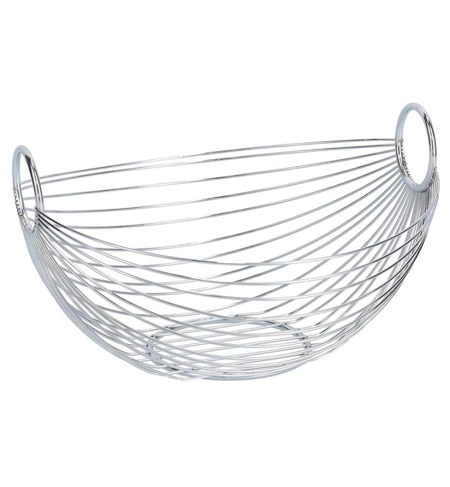 Zeller Present Corbeille à fruits Métal ovale 1 Pièce/s, Argenté