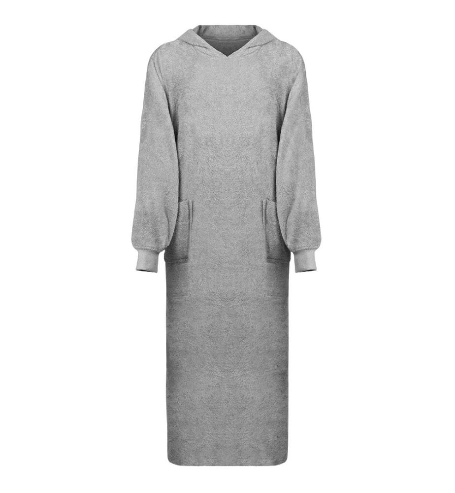 Sweat à capuche couverture KINN Gris XXL Coton