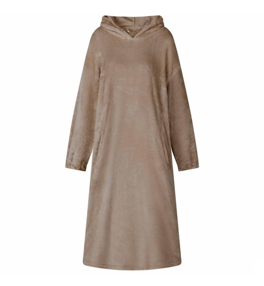Sweat à capuche couverture Camel m Flanelle