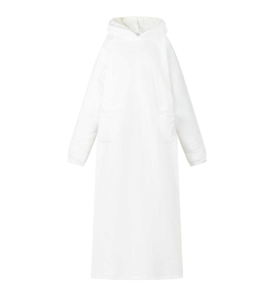 Sweat à capuche couverture Blanc L Polaire et flanelle