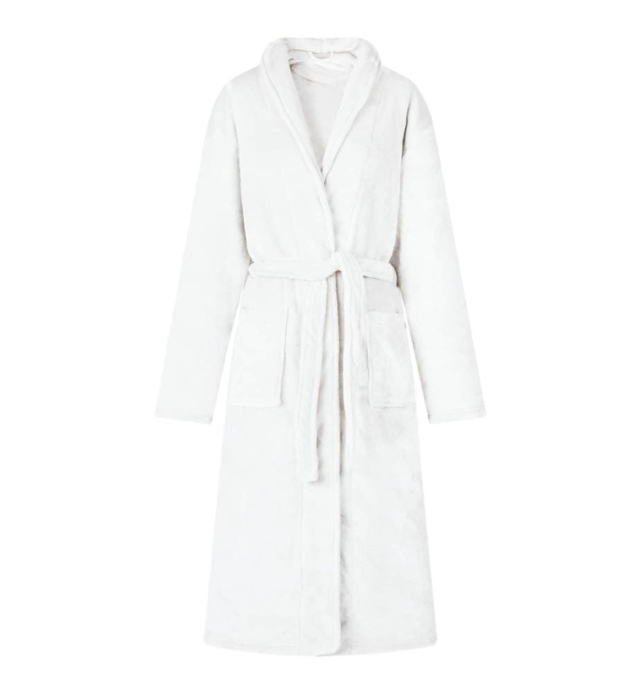 Robe de bain sans capuche Blanc xxl Flanelle