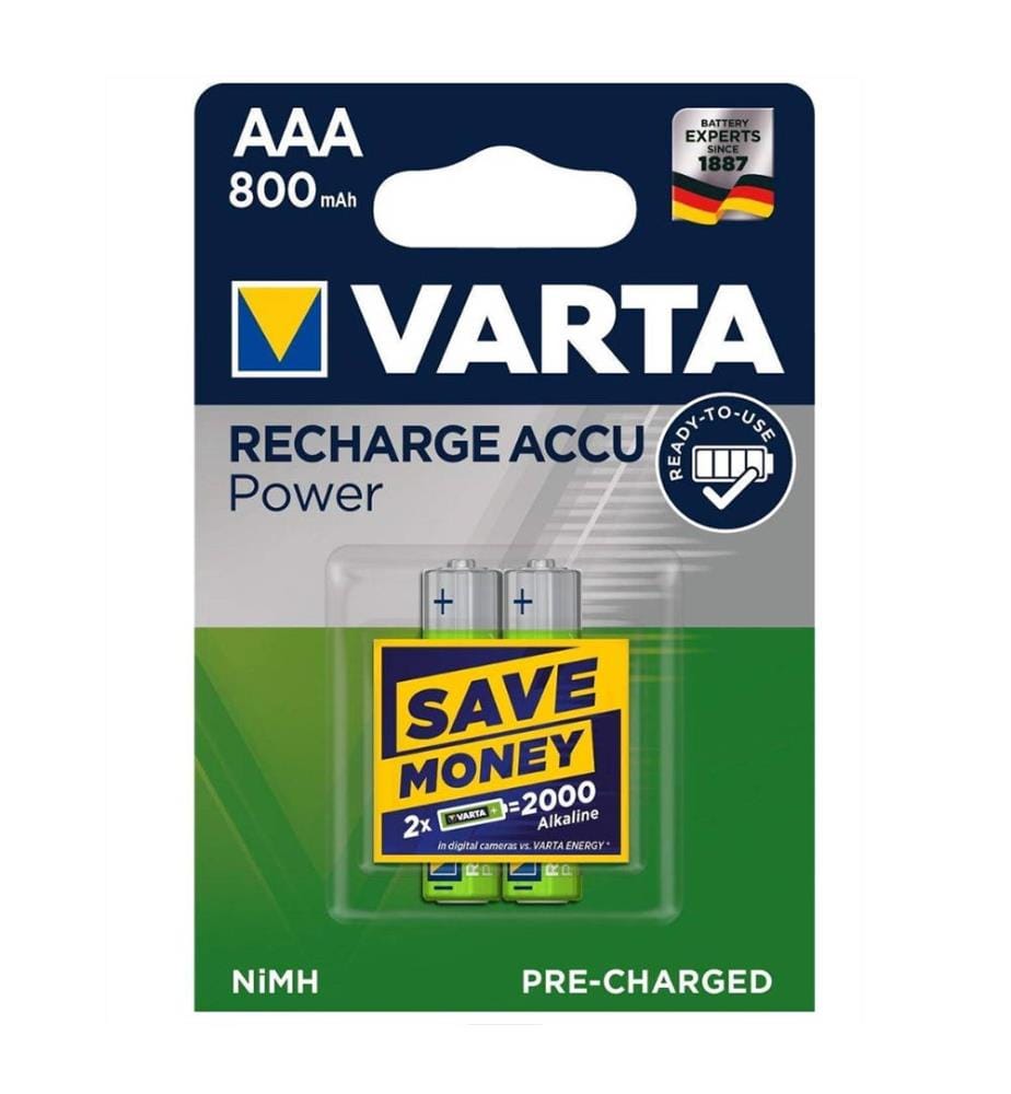 Recharge Accu Power AAA 800 mAh (HR03) - 2 Pièces