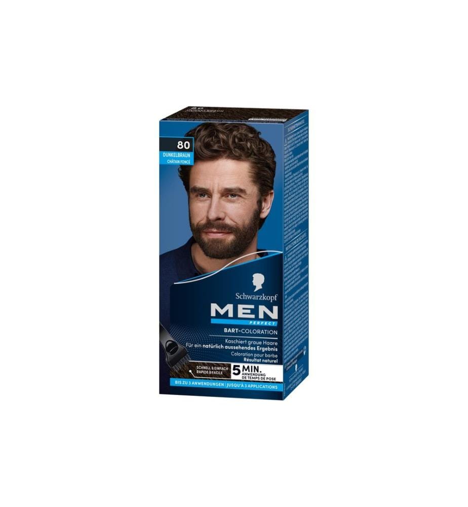 Schwarzkopf Men Perfect - Teinte de barbe Perfect Bart 80 Marron foncé