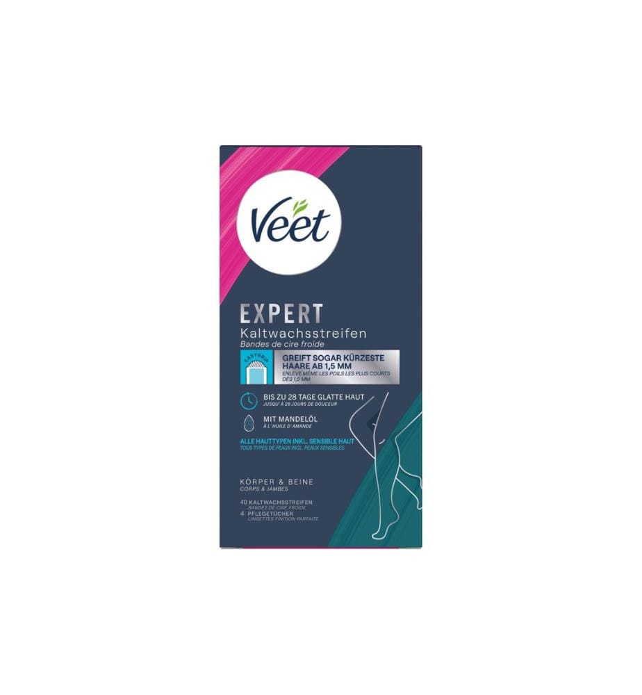 Veet - Bandes de cire froide Corps expert 40 Pièce/s