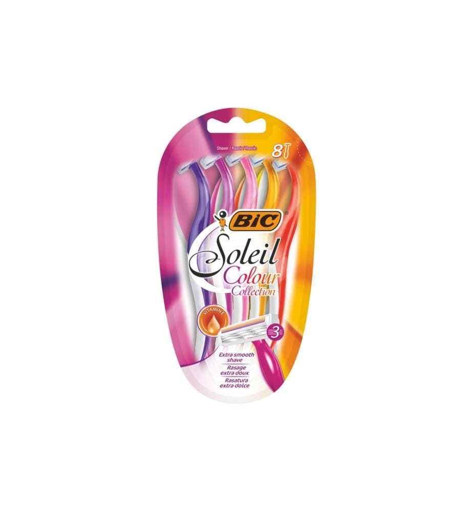 BIC - Rasoir pour femmes Soleil Colour Collection 8 pièces