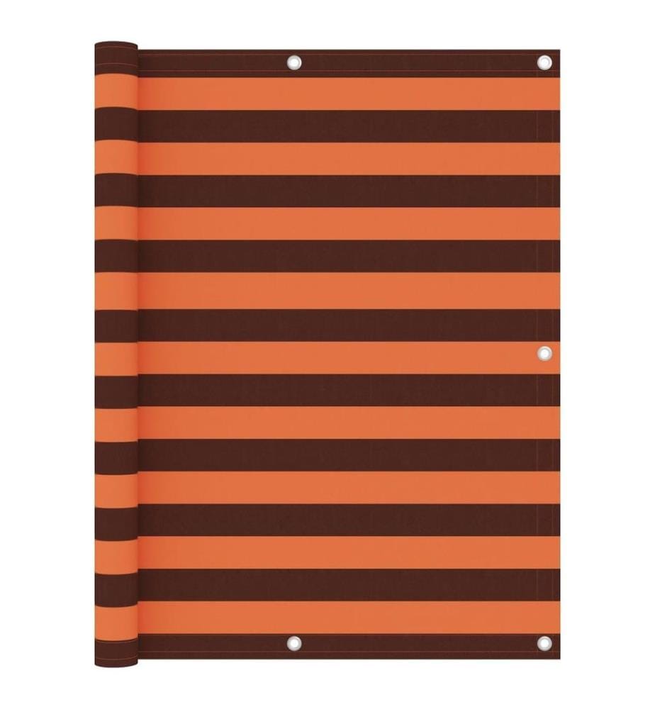 Écran de balcon Orange et marron 120x400 cm Tissu Oxford