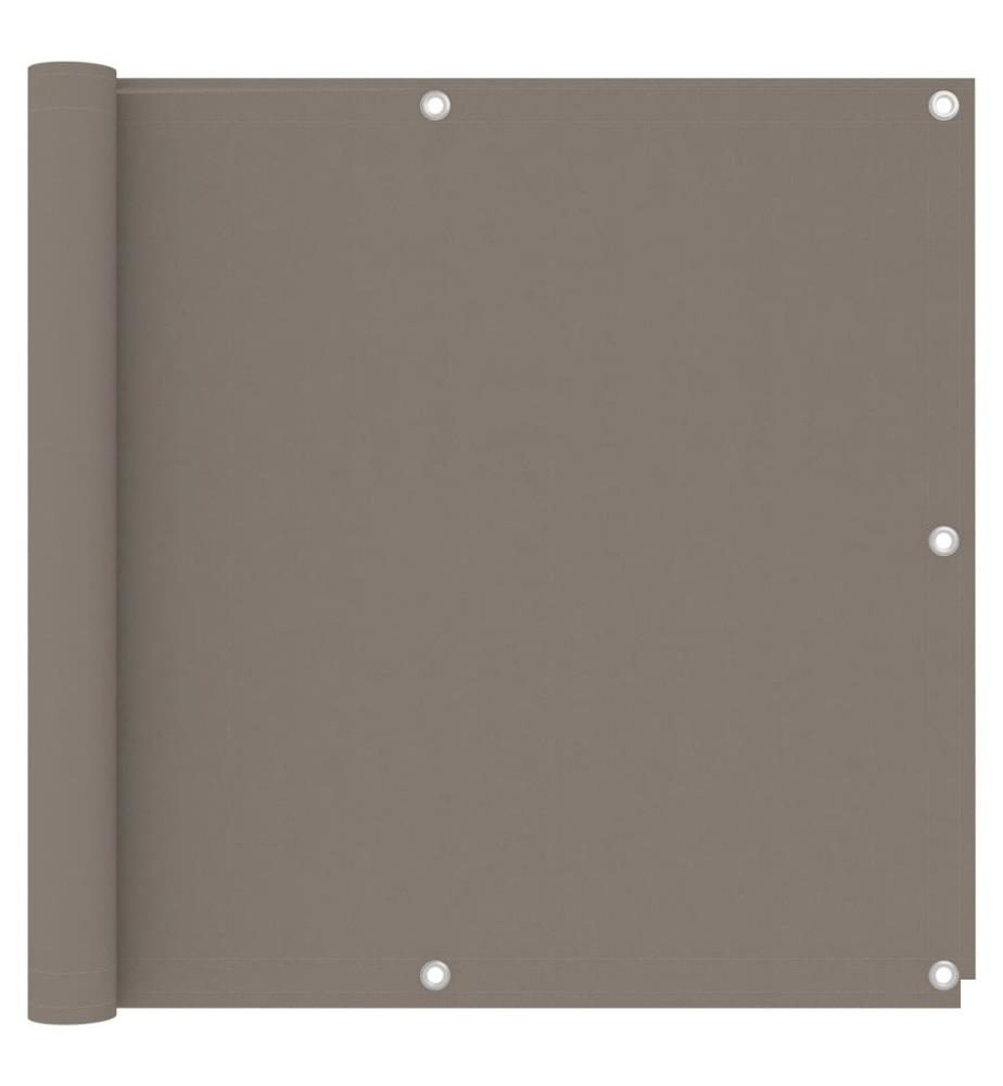 Écran de balcon Taupe 90x500 cm Tissu Oxford