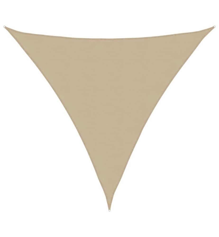 Voile de parasol tissu oxford triangulaire 3x3x3 m beige