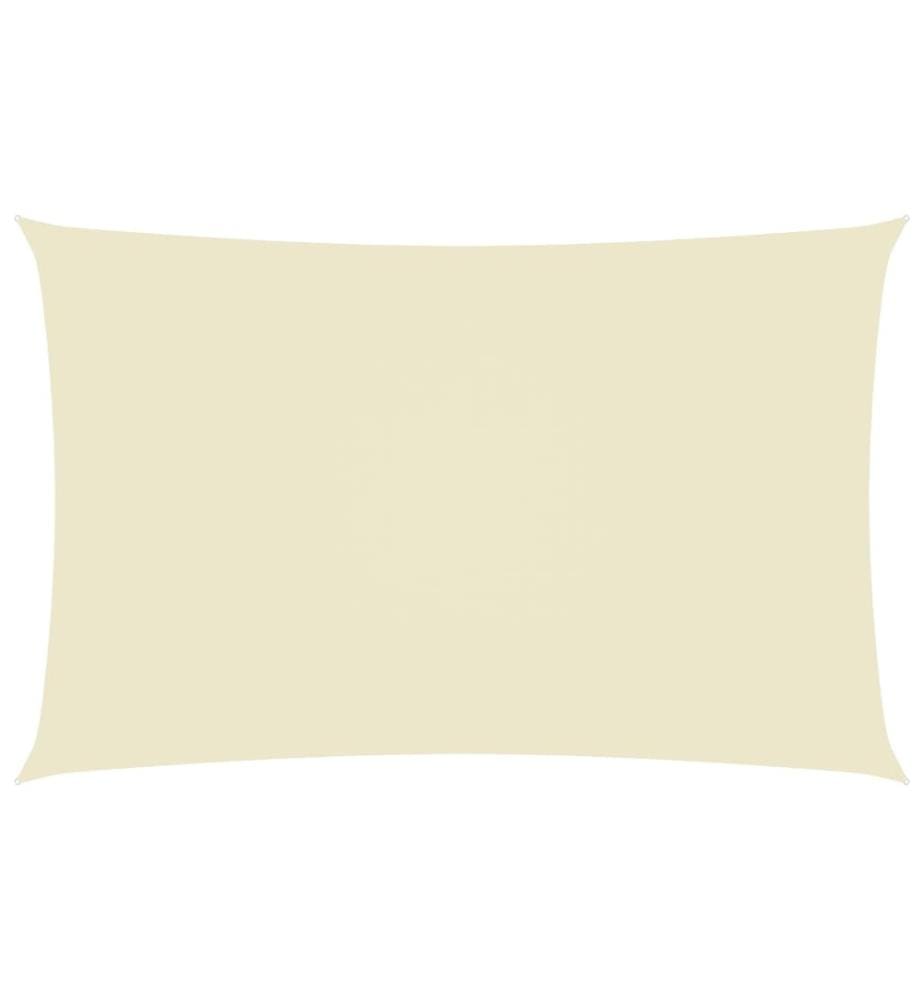 Voile de parasol tissu oxford rectangulaire 3x6 m crème