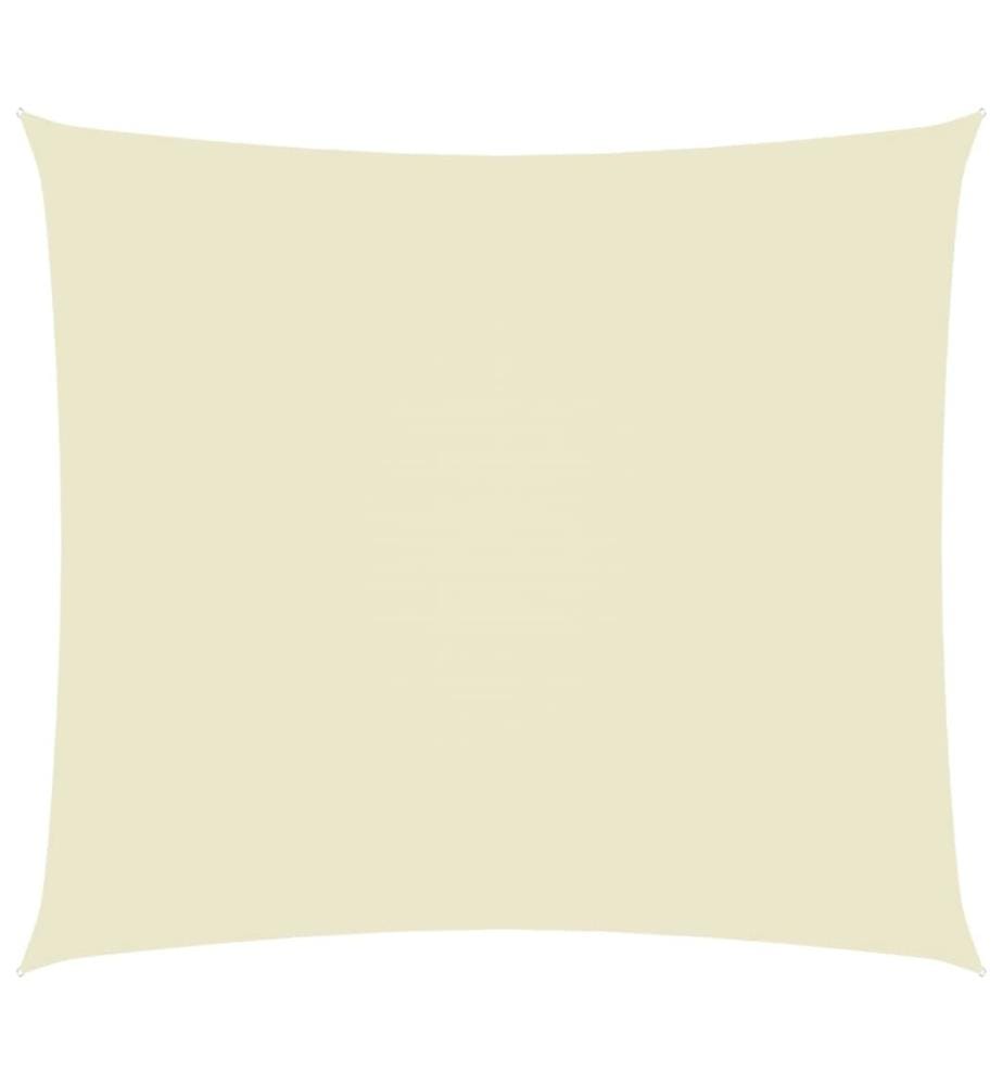 Voile de parasol tissu oxford rectangulaire 6x7 m crème