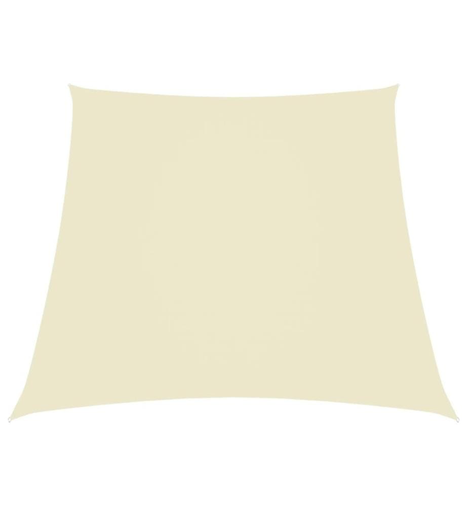 Voile de parasol Tissu Oxford trapèze 2/4x3 m Crème