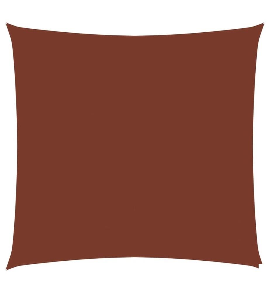 Voile de parasol tissu oxford carré 7x7 m terre cuite