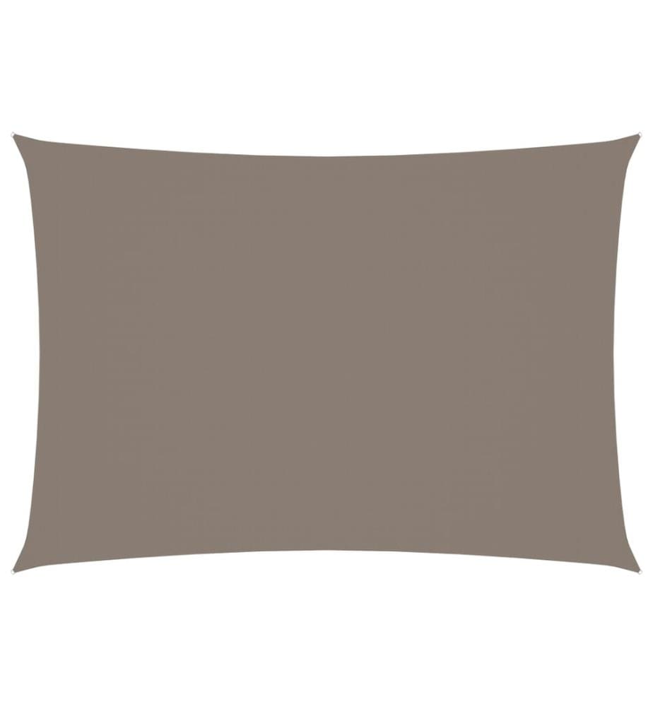 Voile de parasol tissu oxford rectangulaire 3x4 m taupe