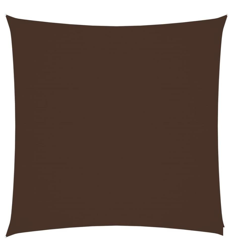 Voile de parasol tissu oxford carré 7x7 m marron