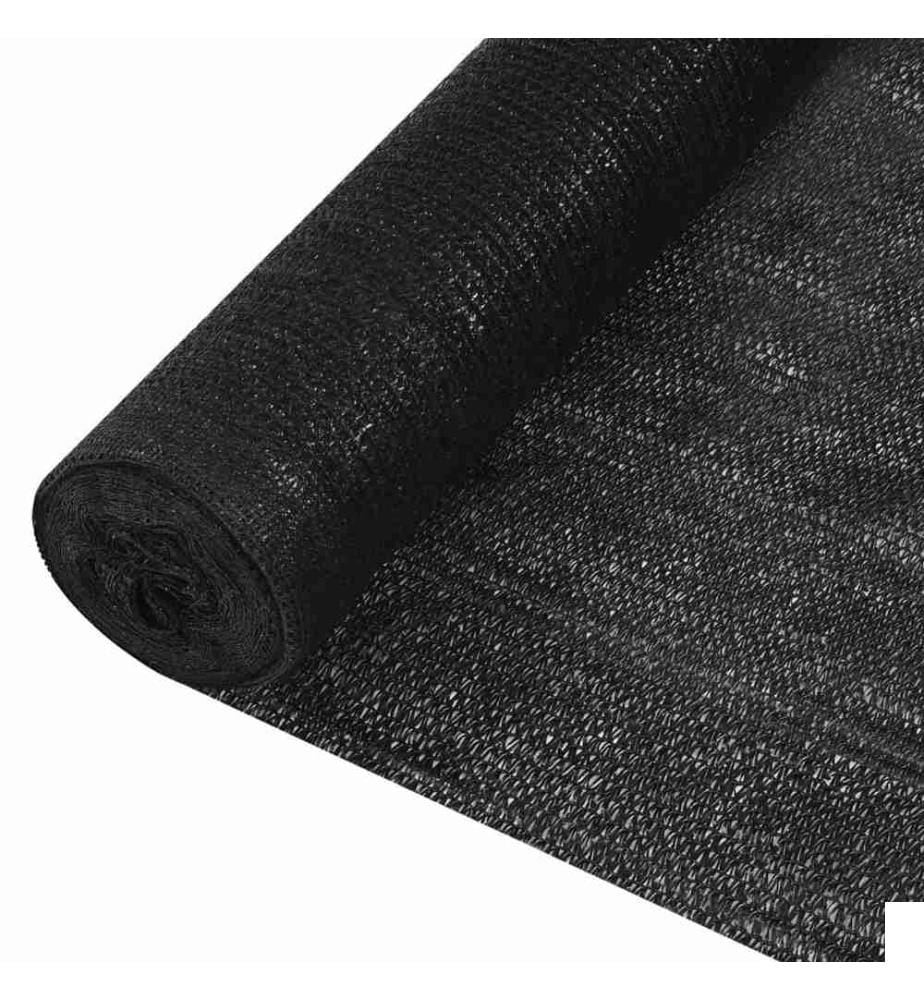 Filet brise-vue Noir 1,2x50 m PEHD 150 g/m²