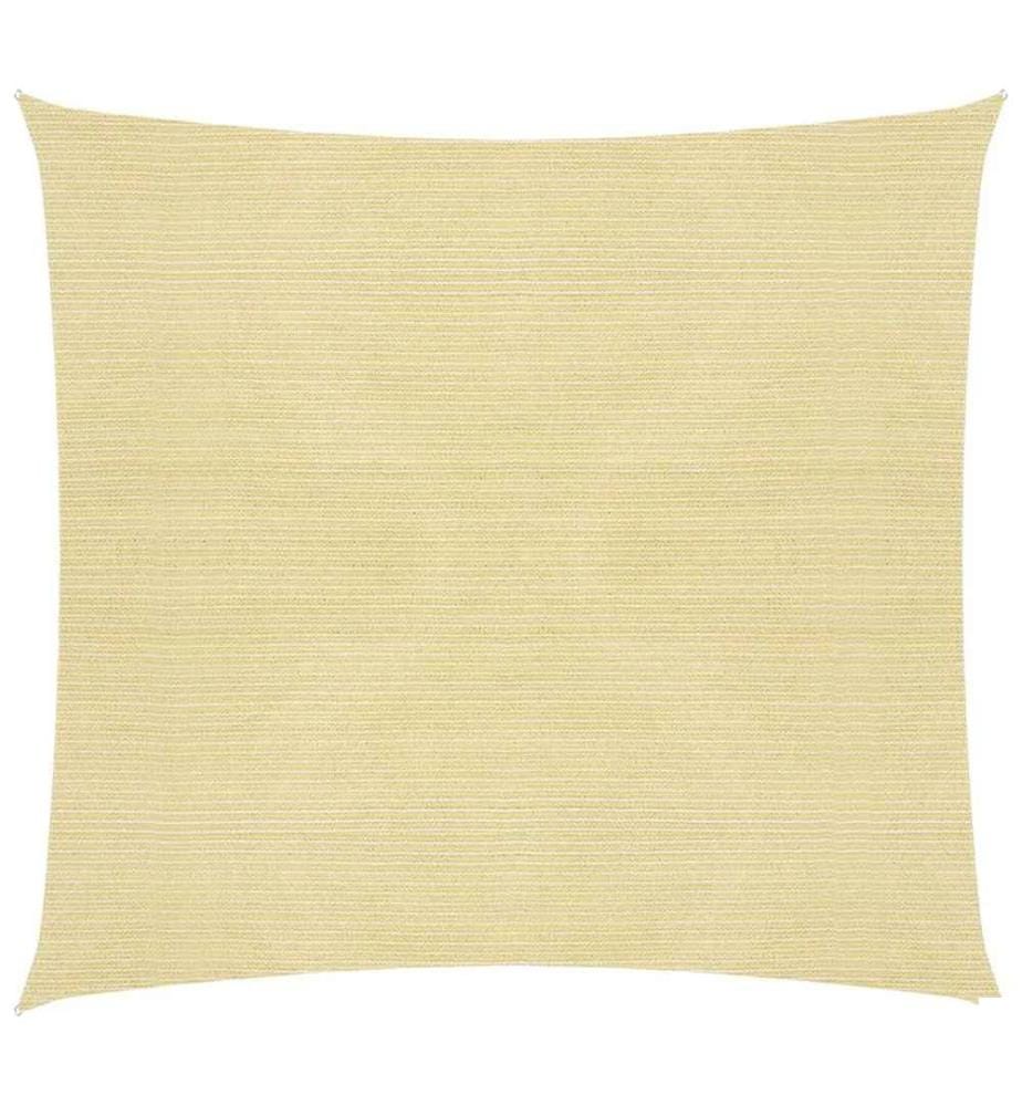 Voile d'ombrage 160 g/m² Beige 4x4 m PEHD