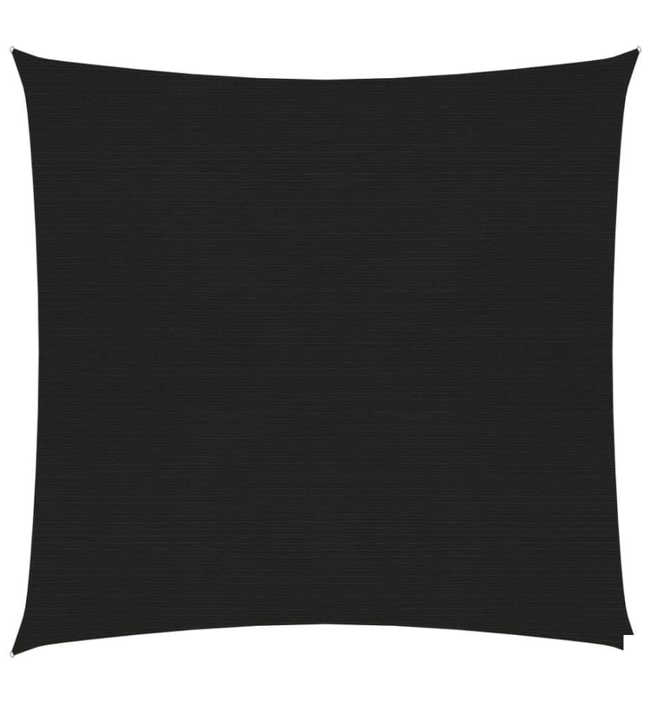 Voile d'ombrage 160 g/m² Noir 2x2 m PEHD