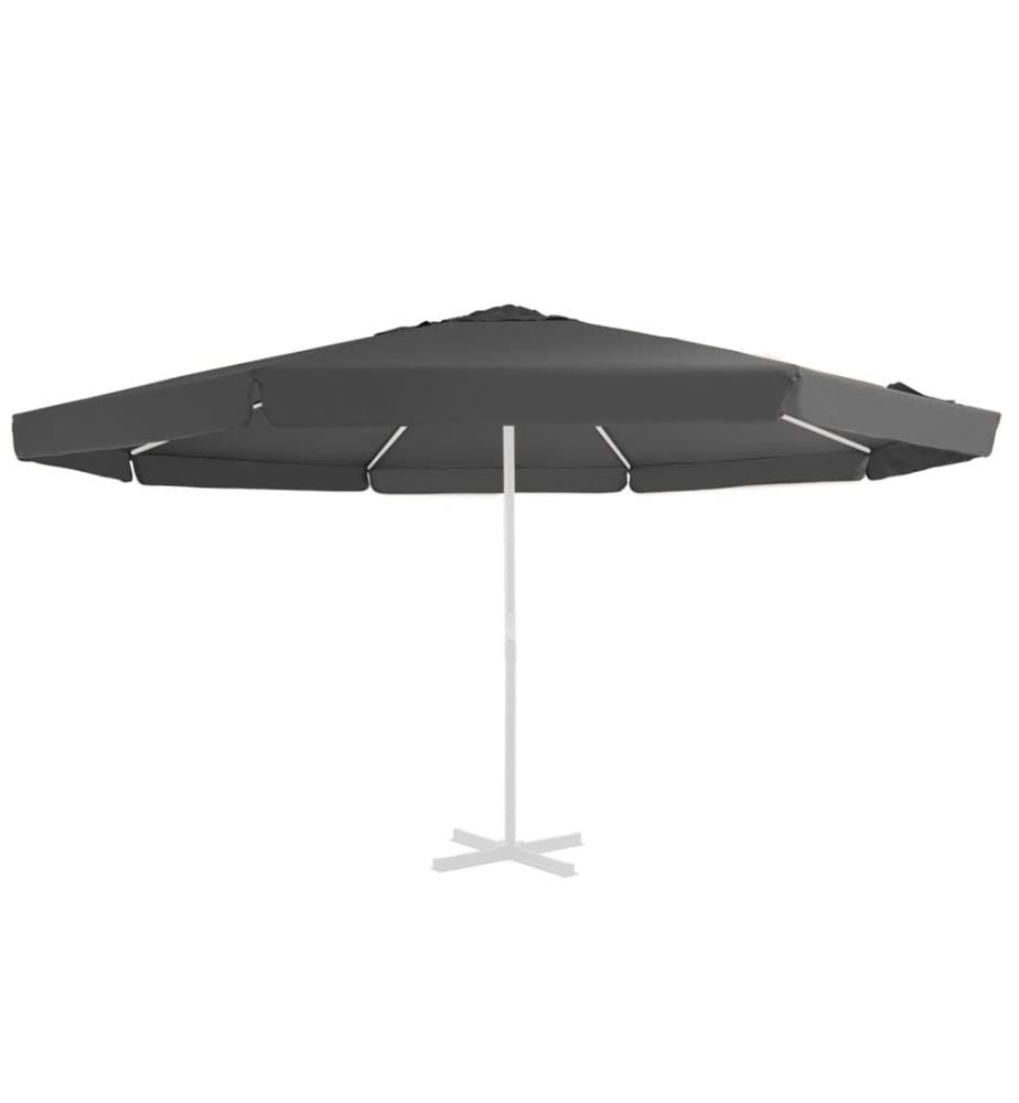 Tissu de remplacement pour parasol d'extérieur Anthracite 500cm