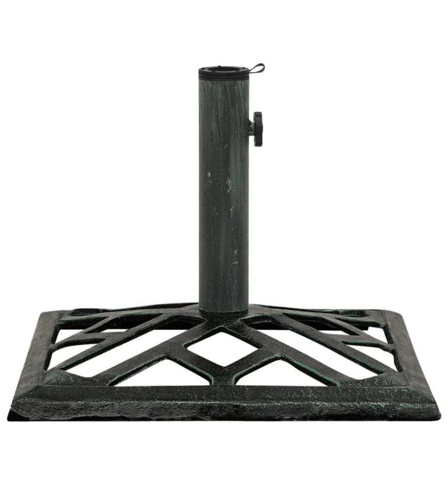 Socle de parasol Vert 44x44x31 cm Fonte