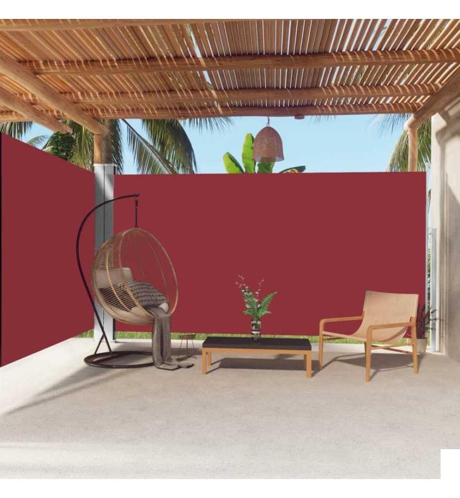 Auvent latéral rétractable Rouge 200x600 cm
