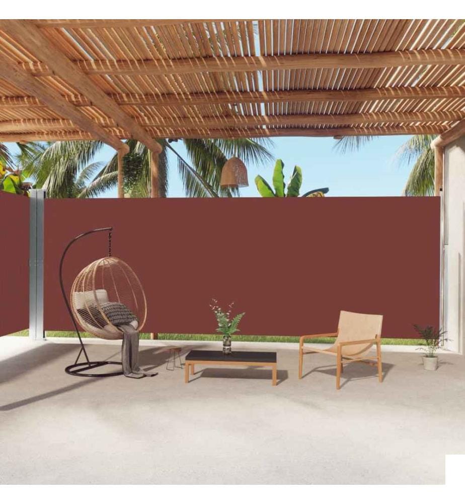 Auvent latéral rétractable Marron 220x1000 cm