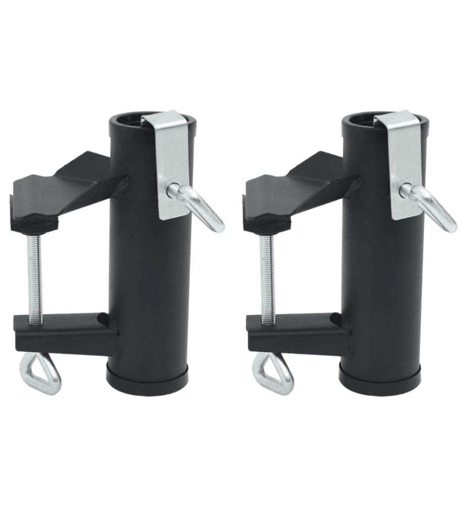 Pinces à parasol pour balcon 2 pcs 25-38 mm acier