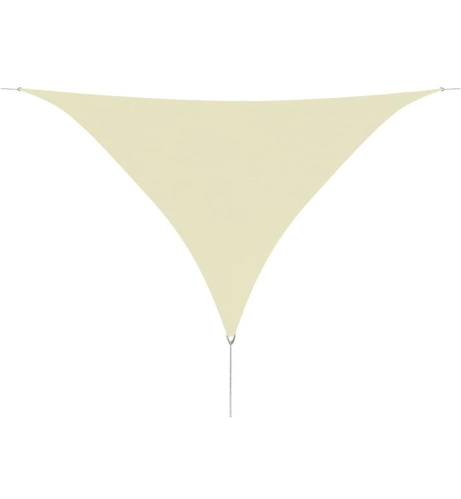 Voile de parasol tissu oxford triangulaire 3,6x3,6x3,6 m crème