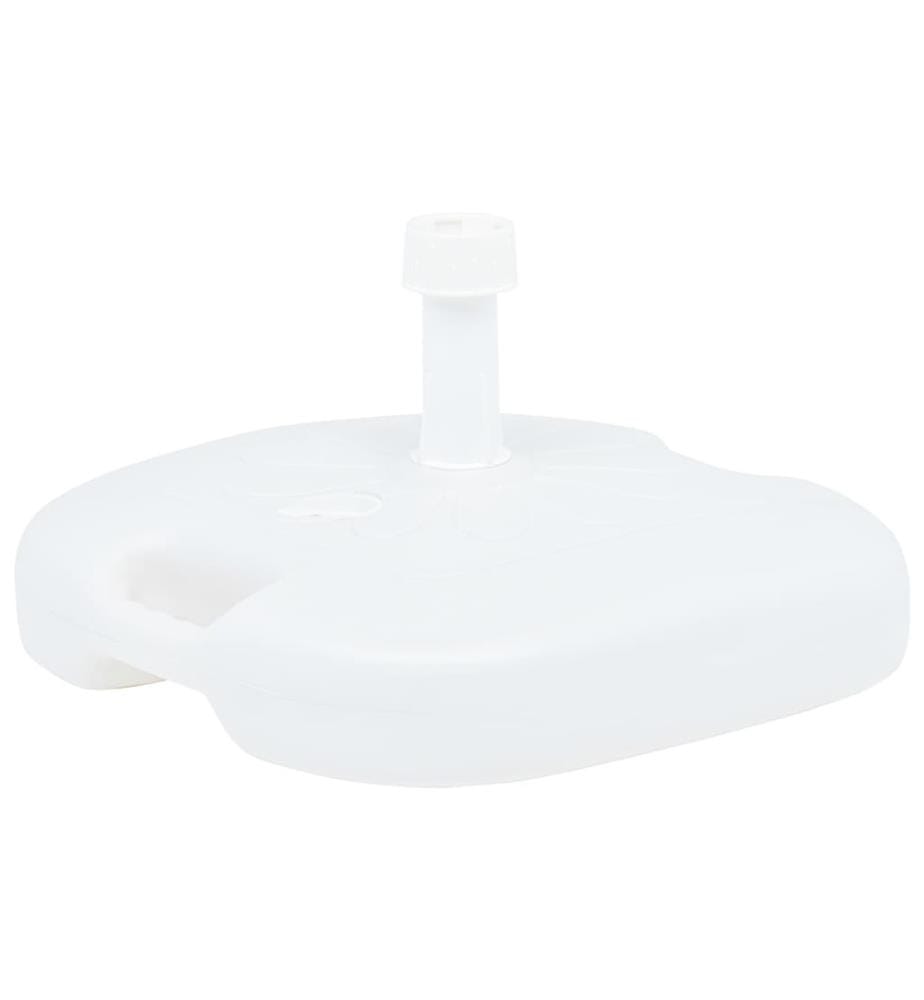 Socle de parasol rempli de sable/d'eau 16 L Blanc Plastique