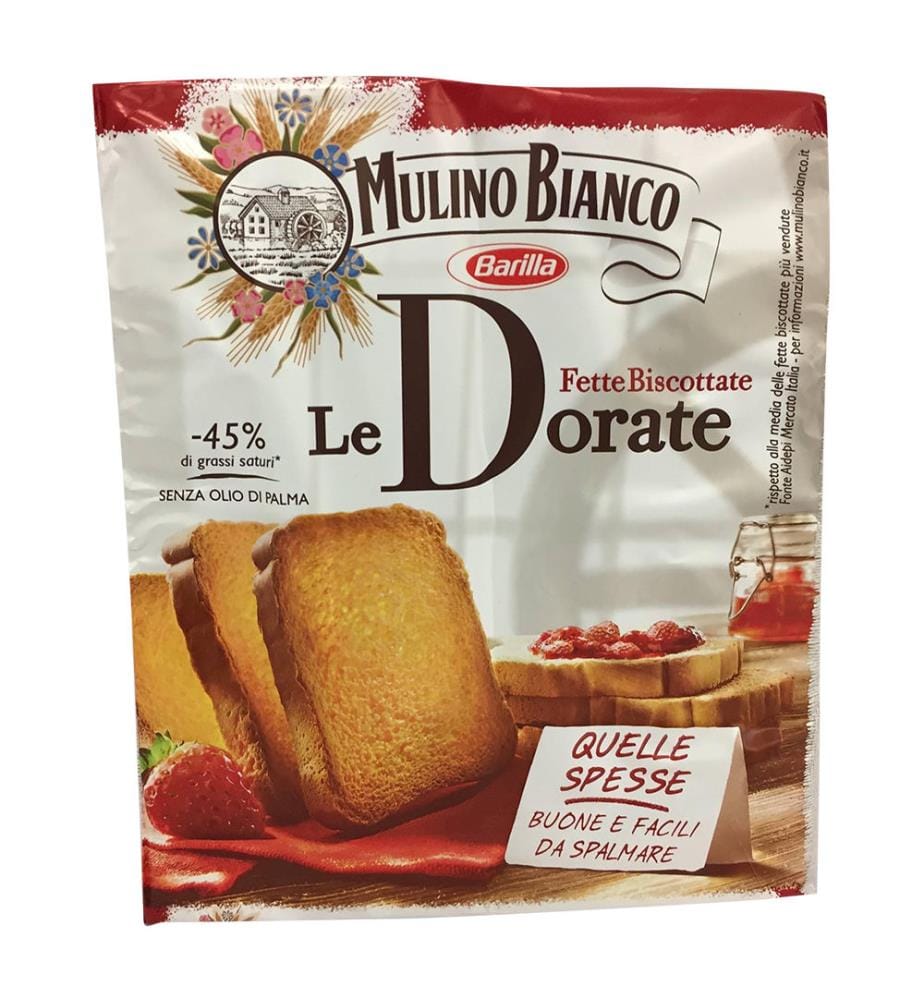 Tranches de biscuits dorés Mulino Bianco - 3 x 315 g