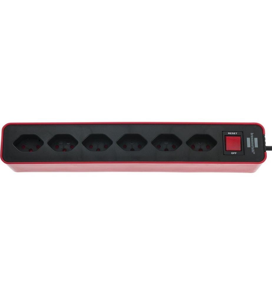 Brennenstuhl - Bloc multiprises Ecolor 6x T13 rouge / noir